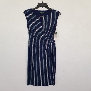 Lauren Ralph Lauren Sleeveless Faux Wrap Dress S 2